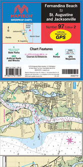 Fernandina Beach to St. Augustine and Jacksonville Waterproof Chart, 2nd Edition